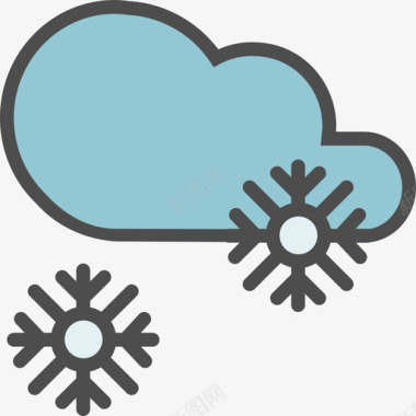 下雪下雪天气预报3线颜色图标图标