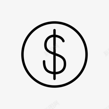 现金金币硬币现金美元图标图标