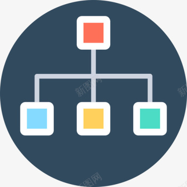团队成员图标层级结构团队合作循环图标图标
