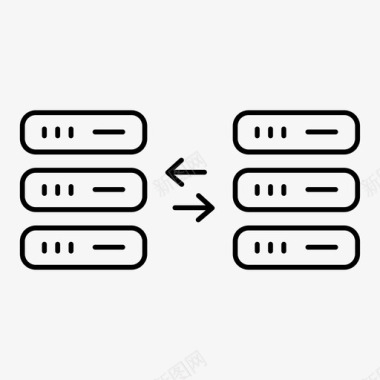 地图分布数据数据库服务器大数据数据交换图标图标