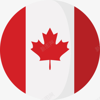 加拿大3面圆旗图标图标
