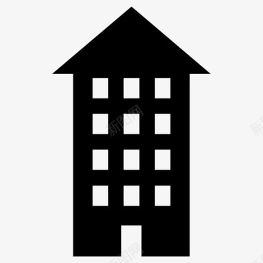 物业公寓楼城楼图标图标