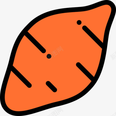 马铃薯健康食品8原色图标图标