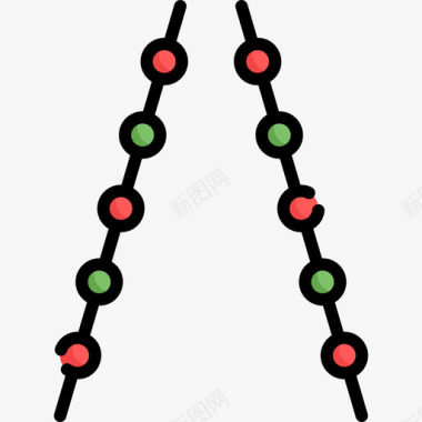 有绳固话布洛克绳验光师线性颜色图标图标