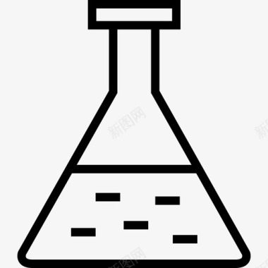 科学小实验烧瓶科学4线性图标图标