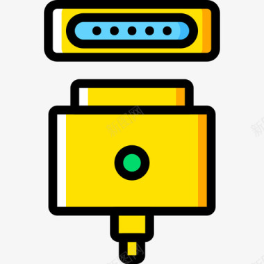 黄色群众Magsafe连接器电缆4黄色图标图标