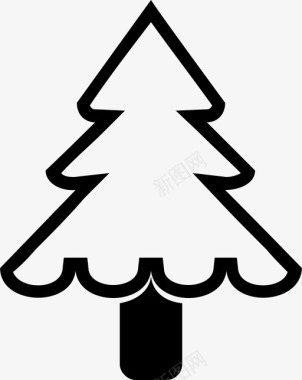 松树圣诞节圣诞树假日图标图标