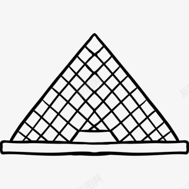 金字塔世界纪念碑2黑色图标图标