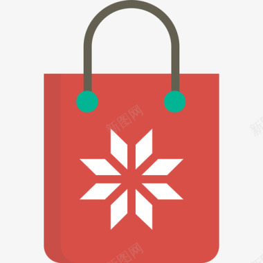 购物袋圣诞节28扁平图标图标
