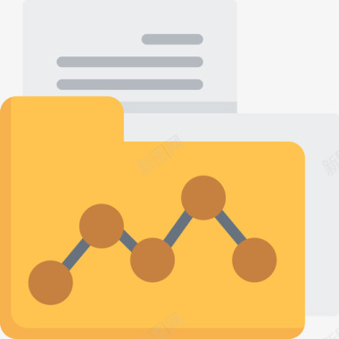办公室助理文件夹办公室30扁平图标图标