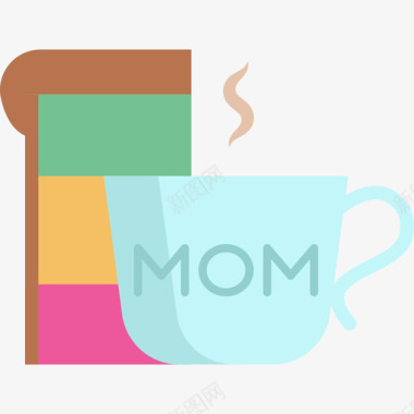 咖啡杯母亲节5平装图标图标