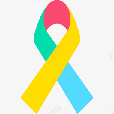 艾滋病日标志丝带世界骄傲日2平铺图标图标