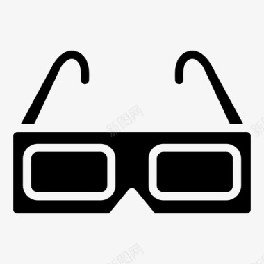 电影3d眼镜电影院特效图标图标