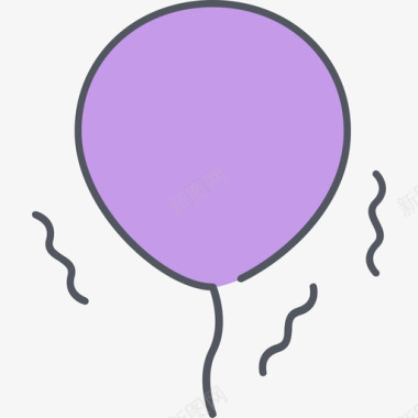 气球派对12彩色图标图标