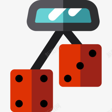 矢量标志骰子机械元件5扁平图标图标