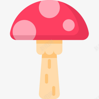 蘑菇自然7扁平图标图标
