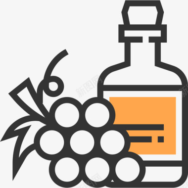 西班牙甜瓜葡萄酒西班牙黄皮影图标图标