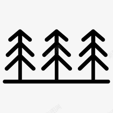 树木森林自然图标图标