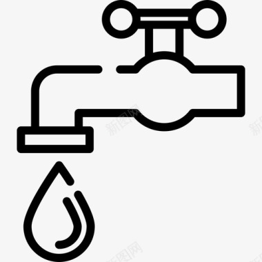 漏水的水龙头水龙头结构14线性图标图标