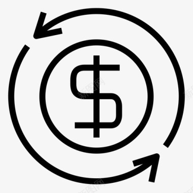 行业标志银行业务硬币货币图标图标