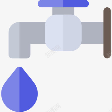 漏水的水龙头水龙头环境4扁平图标图标