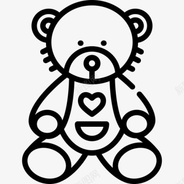 泰迪熊泰迪熊购物中心9号直线型图标图标