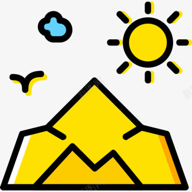 山风景32黄色图标图标