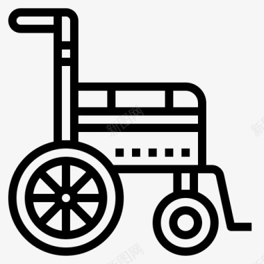 医疗保健轮椅残疾人健康图标图标