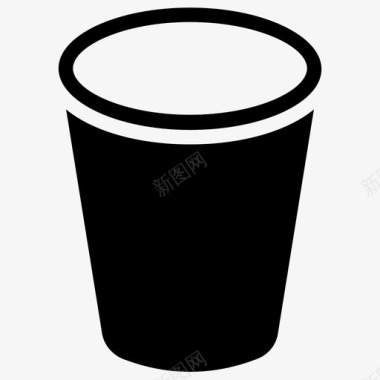 杯子饮料容器一次性咖啡图标图标