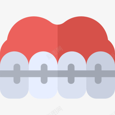 牙套牙套牙科护理10扁平图标图标