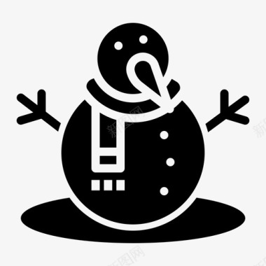 冬天的雪人雪人胡萝卜圣诞节图标图标