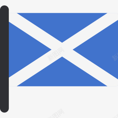 苏格兰国际国旗5桅杆图标图标