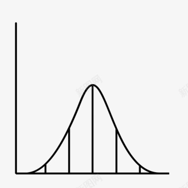 钟形曲线图总体图标图标
