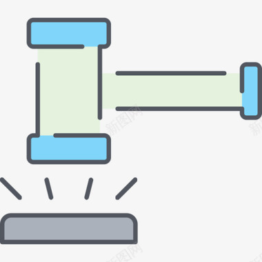彩色水浪拍卖商务23彩色图标图标