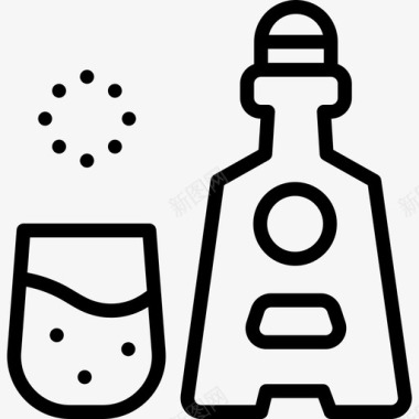 免扣图片元素白兰地餐厅元素5线性图标图标