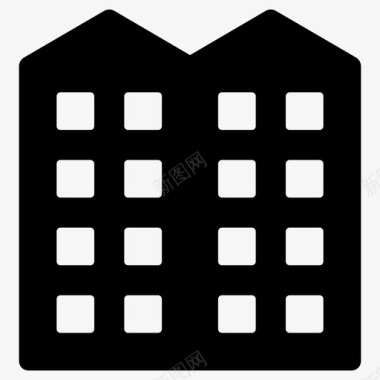 大厦公寓楼城楼图标图标