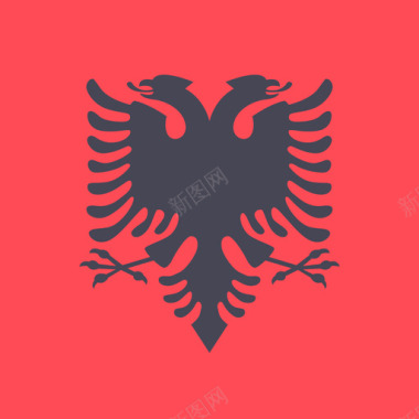 4K图标阿尔巴尼亚国际国旗4广场图标图标