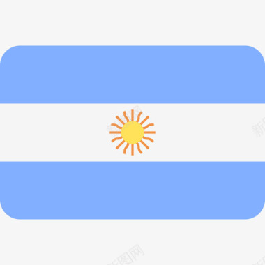 阿根廷国际国旗6圆形矩形图标图标