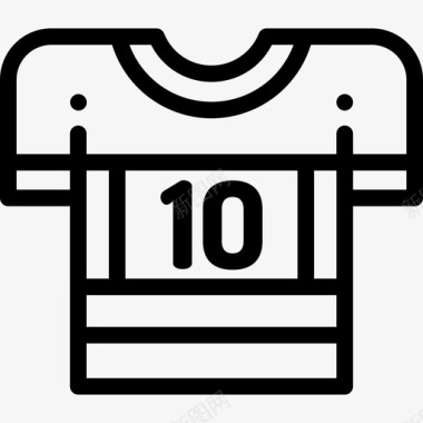 运动足球运动衫巴西2直线型图标图标