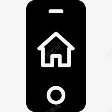 移动电话家庭自动化3已填充图标图标