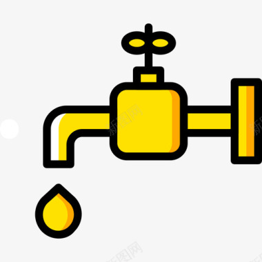 水龙头生态42黄色图标图标