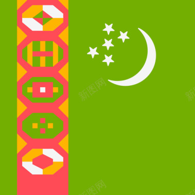 前广场土库曼斯坦国际国旗4广场图标图标