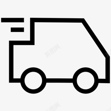 快速送货送货服务送货车图标图标