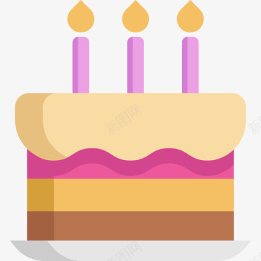 生日蛋糕母亲节5平铺图标图标
