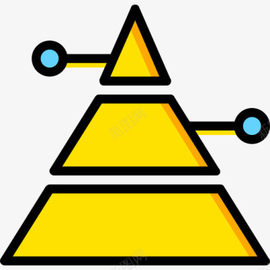 黄色效果金字塔营销11黄色图标图标