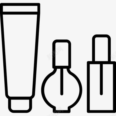 化妆品护肤奶油化妆品2线性图标图标