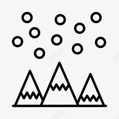 高山安第斯山脉珠穆朗玛峰图标图标