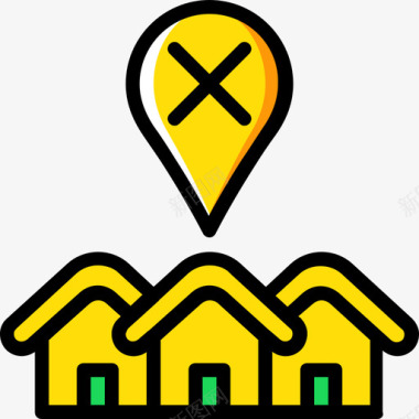 房地产房地产17黄色图标图标