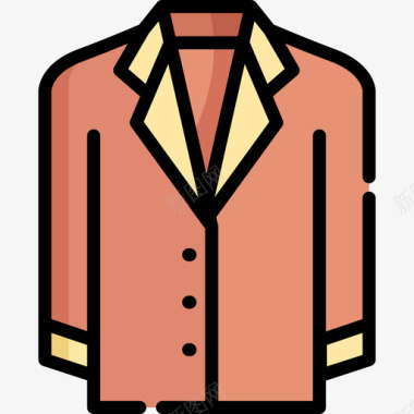夹克服装风格线条颜色图标图标