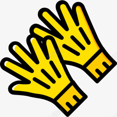 手套男士配件4黄色图标图标